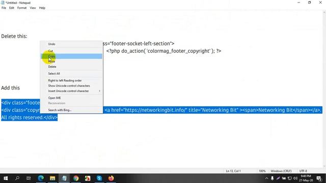 (SOLVED) Edit Footer Copyright Text in Colormag WordPress Theme смотреть онлайн