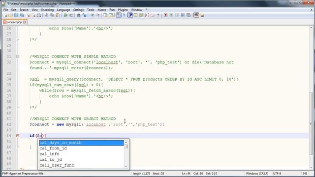 How to connect database using MySQLI and PDO methods | PHP Tutorial смотреть онлайн