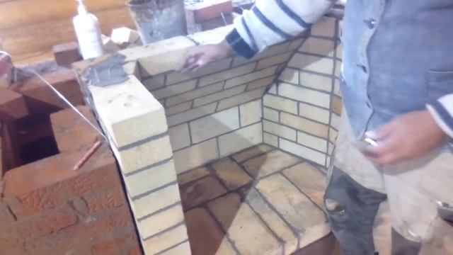Камин, подготовка к арке. смотреть онлайн