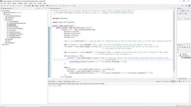 Java Lab: Name Format смотреть онлайн