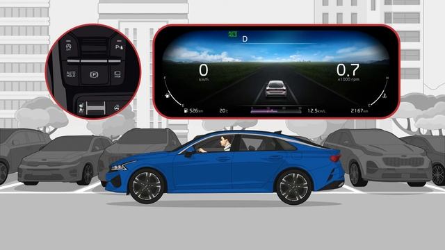 Parking in Neutral with Shift by WireSBW Kia How To K5 ENG смотреть онлайн