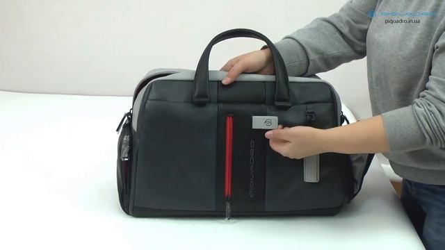 Обзор дорожной сумки Piquadro URBAN/Grey-Black BV4447UB00_GRN смотреть онлайн