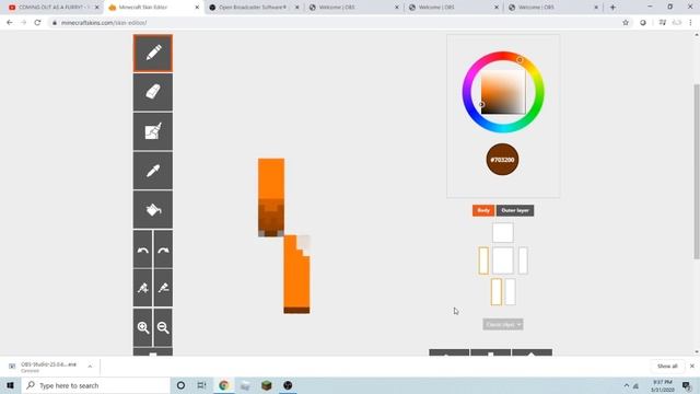 Fox Minecraft Skin Speed paint смотреть онлайн