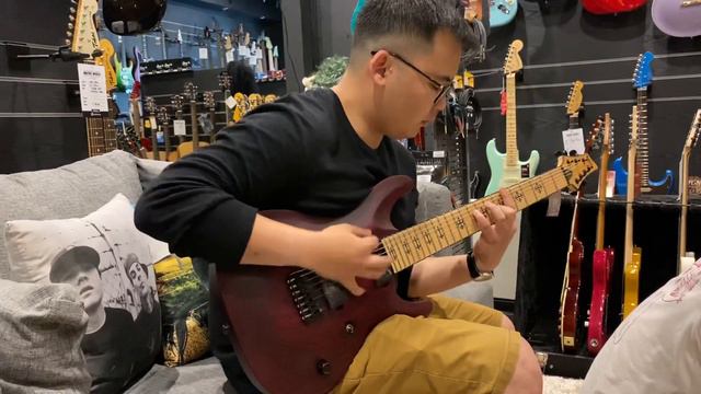 Schecter JL-7 Jeff Loomis in Vampyre Red Satin sound check and demo смотреть онлайн