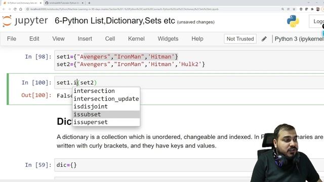 Tutorial 7- Python Sets, Dictionaries And Tuples And Its Inbuilt Functions In Hindi смотреть онлайн