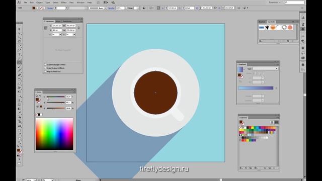 Урок 3. Часть 2. Изображение в стиле флэт. "Компьютерная графика в Illustrator". смотреть онлайн