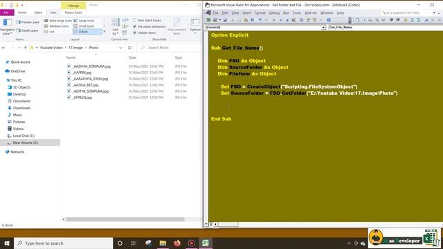 Get File Name from Folder Through Excel VBA | смотреть онлайн