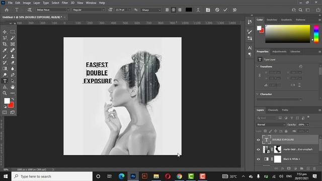 Double Exposure Effect | Photoshop Tutorial смотреть онлайн