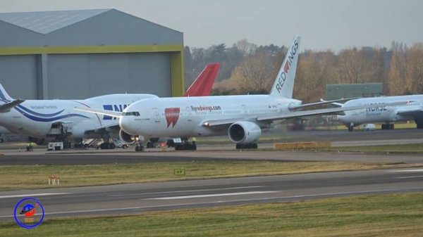 Birmingham Airport Spotting - Red Wings Airlines - Boeing 777-21HER - VP-BLI - January 2022