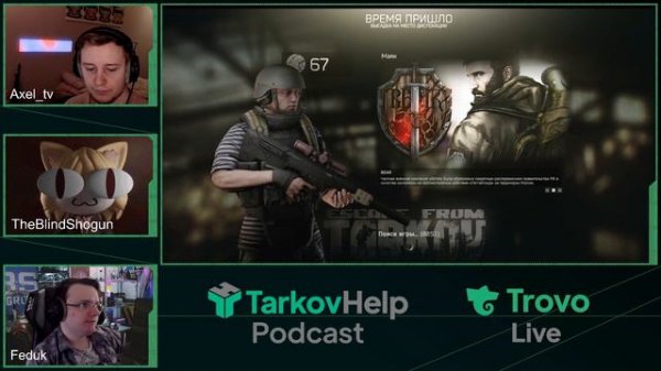 TarkovHelp подкаст с axel_tv. Об игре в патче 0.12.12.13.12.34.38