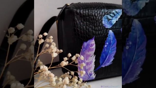 КАК УХАЖИВАТЬ ЗА РОСПИСЬЮ?? Роспись сумки акриловыми красками фирмы Таир. смотреть онлайн