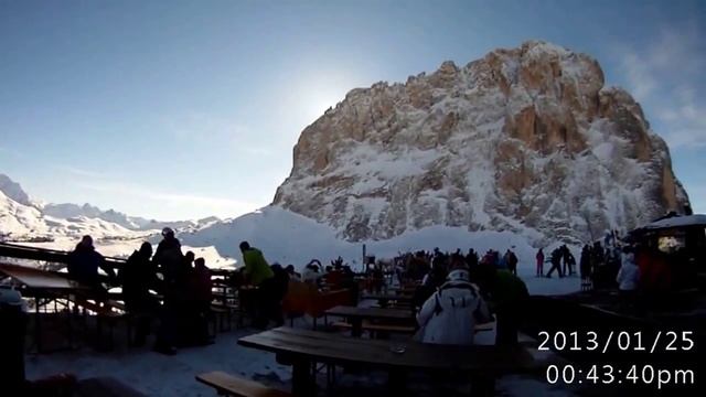Dolomiti Superski Selva Val Gardena Italy 2013 - виды с подъемников и кофеек