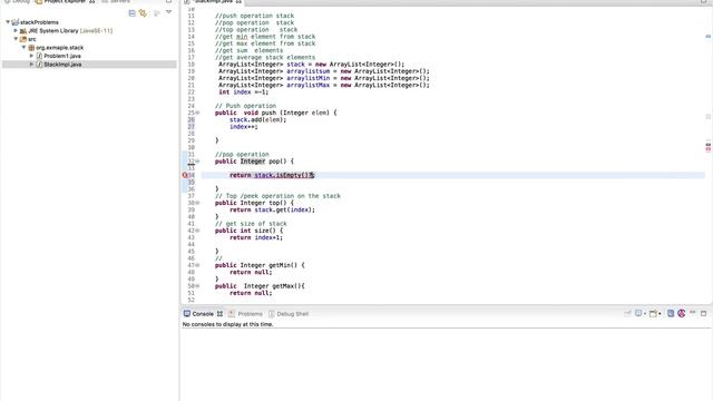 Implementation of stack in java PART 1 смотреть онлайн