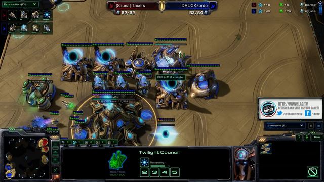 [Sauna]Tacers (P) VS DRUCKzordo (P) -- Starcraft 2 [LAGTV] смотреть онлайн