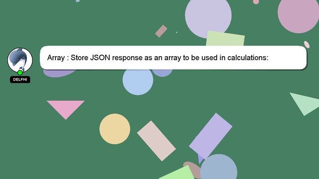 Array : Store JSON response as an array to be used in calculations: Javascript смотреть онлайн