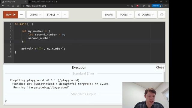 Easy Rust 006: Declaring variables and code blocks смотреть онлайн