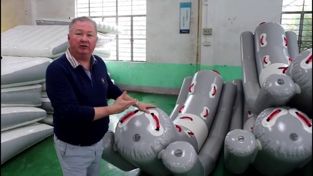 Inflatable floating water slide factory tour and Aqua Parks. Water parks on the water. смотреть онлайн