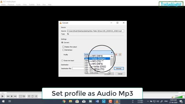 How to convert video file to mp3 audio using VLC media player ? смотреть онлайн