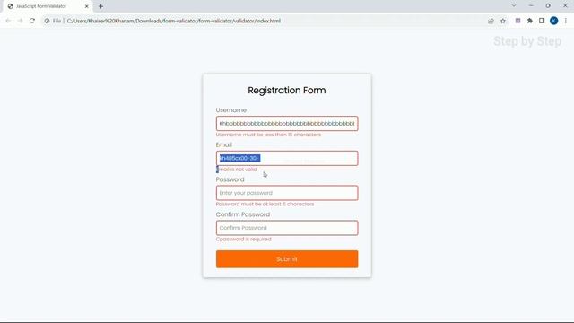 JavaScript Validation in HTML Registration Form | Demo #javascript смотреть онлайн