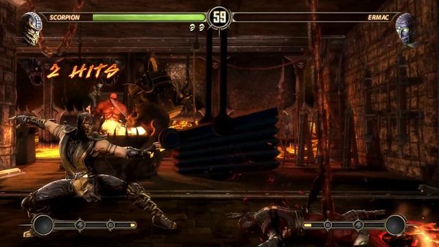 Mortal Kombat 9 прохождение за Скорпиона (medium lvl) subscribes/подписывайтесь смотреть онлайн
