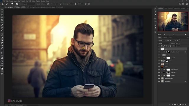 Normal to Dramatic Lights Photo Effect Photoshop Tutorial Editing Process смотреть онлайн