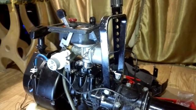 Tohatsu M2.5 сервопривод вместо ручки газа. смотреть онлайн