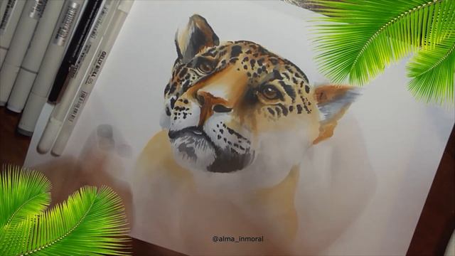 SPEEDPAINT // Leopard Leopardo Леопард // Copic, SketchMarkers and Touch markers, Stylefile смотреть онлайн