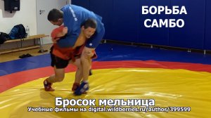 Бросок мельница. Борьба самбо.