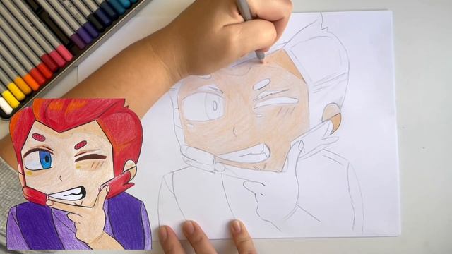 Как нарисовать Кольта из Бравл Старс в стиле аниме | Рисуем Brawl Stars Colt смотреть онлайн