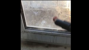 Karcher 1200W Пароочиститель/steam cleaner, чистим окно после строителей/clean the window