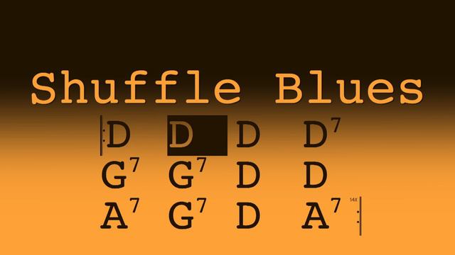 Shuffle Blues, Backing track for Guitar. 12 bar blues chords in D, 130bpm. Play along and enjoy! смотреть онлайн