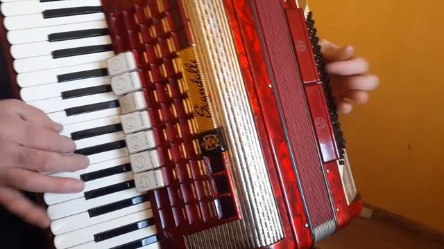 Scandalli Vintage LMM Accordion 80 bass Akkordeon Fisarmonica Red (1) смотреть онлайн