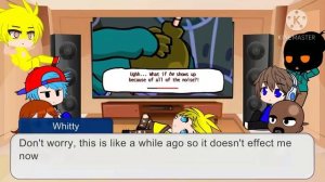 Fnf react to Whitty Vs boyfriend Fire Fight! (Gacha club)