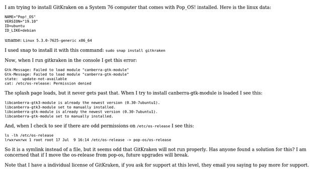 Unix & Linux: Why won't GitKraken, installed on Pop Os with Snap, start? (2 Solutions!!) смотреть онлайн