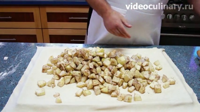 Как приготовить яблочный пирог из слоеного теста смотреть онлайн