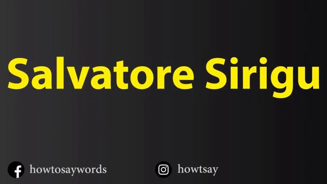 How To Pronounce Salvatore Sirigu смотреть онлайн