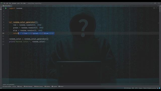 create random color genrator using python смотреть онлайн