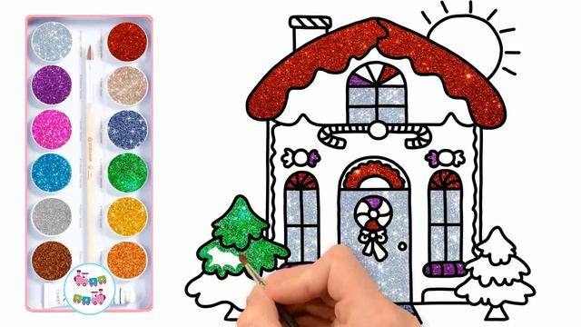 Как нарисовать симпатичный дом для детей - Блестящий дом Рисование и раскраска смотреть онлайн