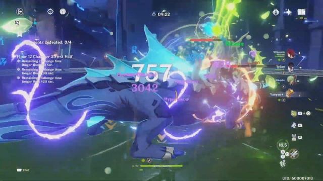 [F2P] NEW Spiral Abyss 3.7 C0 Alhaitham National & Heizou QuickBloom Floor 12 9 Stars Genshin Impac