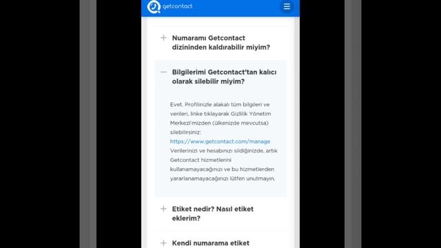 ?GetContactda Numaranizi Başkalarının Görmemesi Ve Hesabınızı Silmek Içi  Video Izah