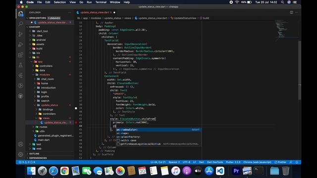 CHAT APPS 14 Create Update Status [ FLUTTER + GET X + FIREBASE 2021 ] смотреть онлайн