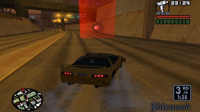 GTA San Andreas LS Race Freeway смотреть онлайн