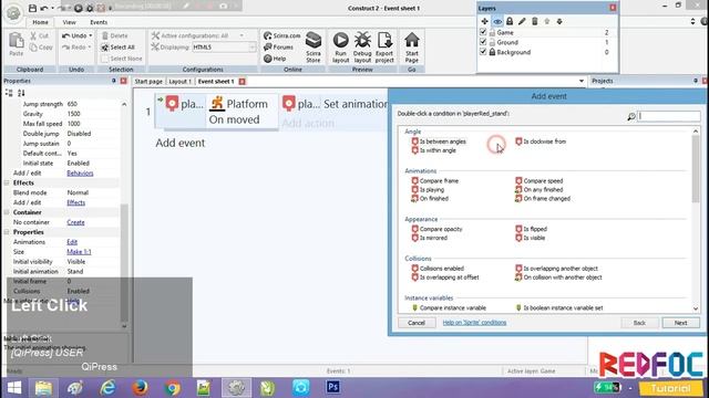 Platformer Game #1 - Beginning - Construct 2 Tutorial смотреть онлайн