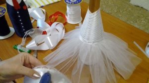 Оформление свадебных бутылок шампанского |2 часть|