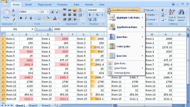 Excel 2007 Conditional Formatting helps understand data at a glance смотреть онлайн