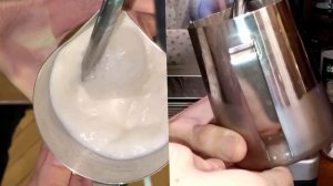 Взбивание молока для капучино, в помощь для бариста