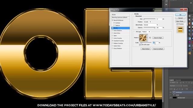 Photoshop Gold Text Effect