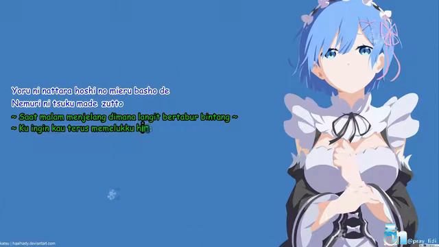 Wishing - Rem (Cv. Inori Minase) - cover by Futari_Mai || Lirik + Terjemahan Indonesia ~ смотреть онлайн
