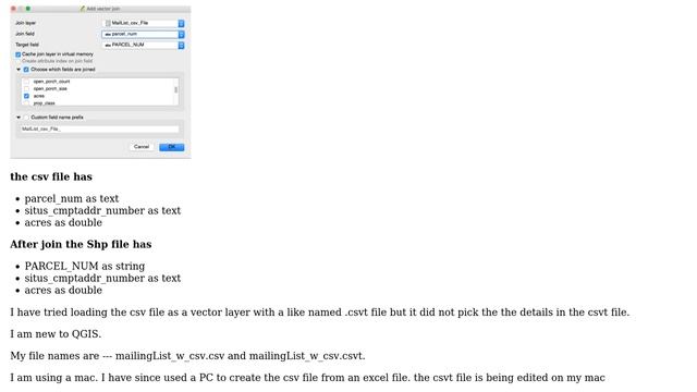 GIS: QGIS Join table with shp file. Get Null Values on the join fields смотреть онлайн