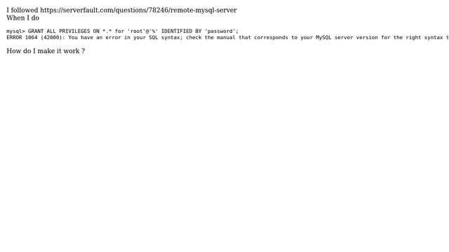 DevOps & SysAdmins: How do I remote access mysql server from any host? смотреть онлайн